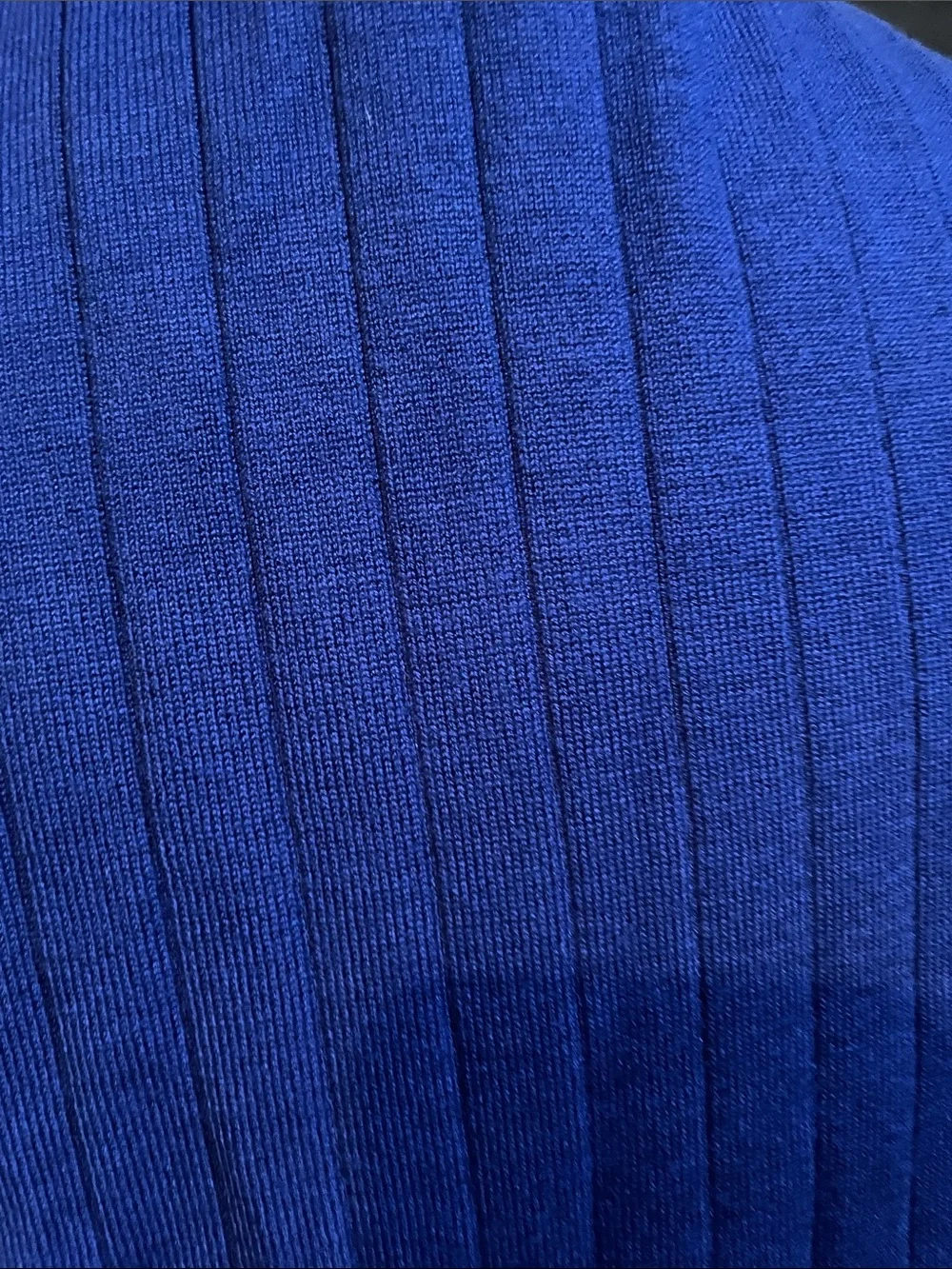 Calvin Klein Royal Blue Ribbed Mock Neck Sweater Size S